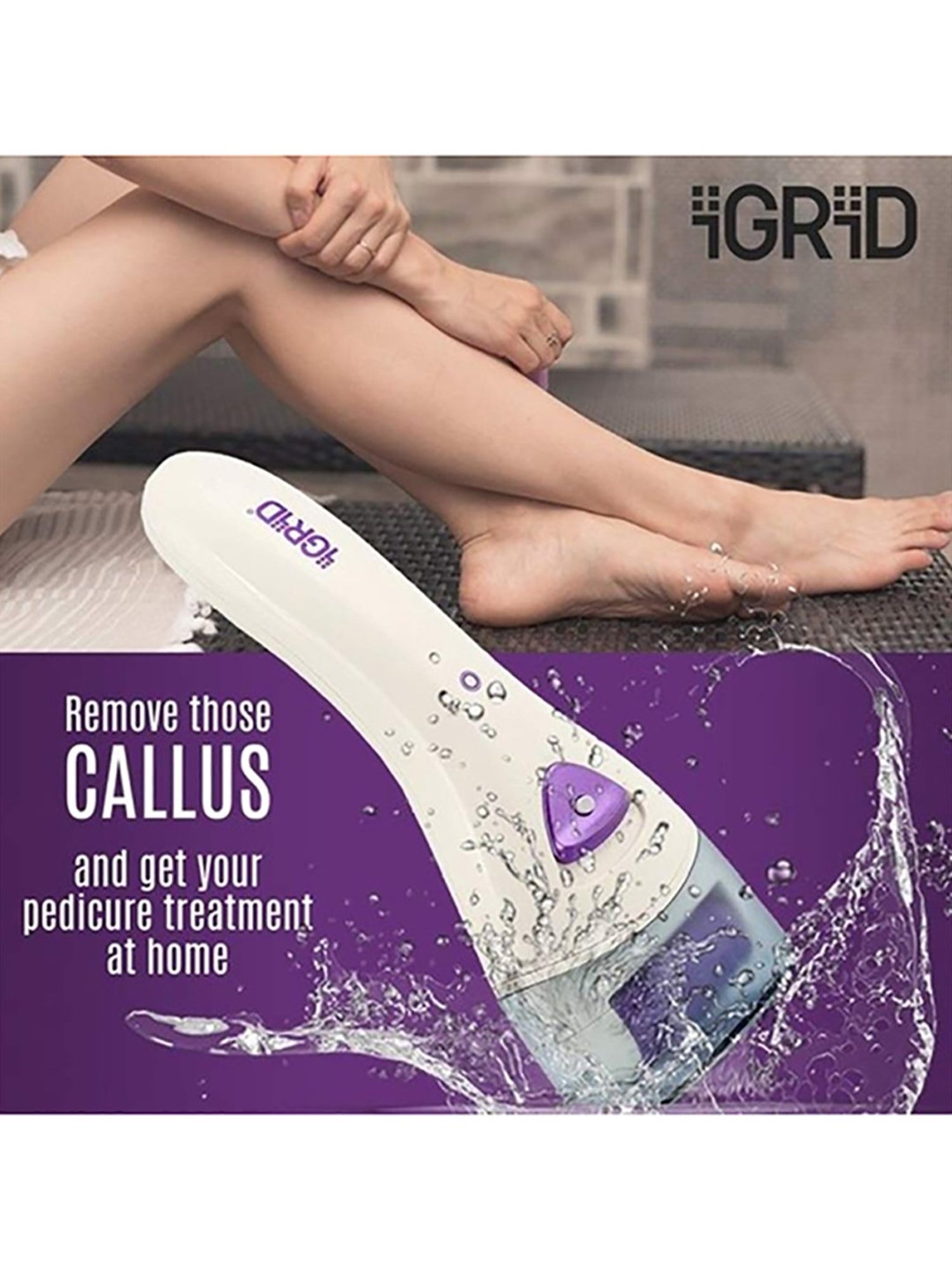 iGRiD IG1090 Rechargeable Callus Remover (White)