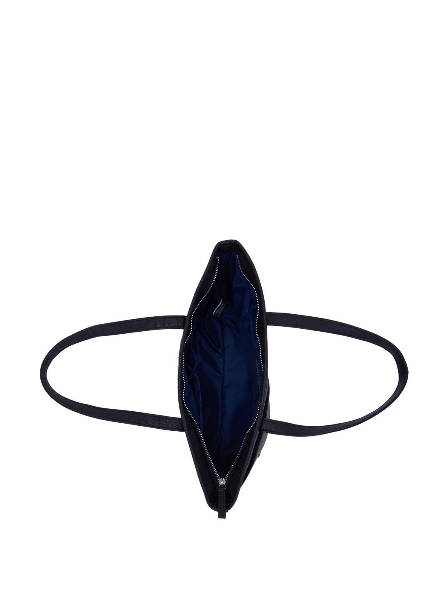 Nautica Black Printed Medium Tote Handbag