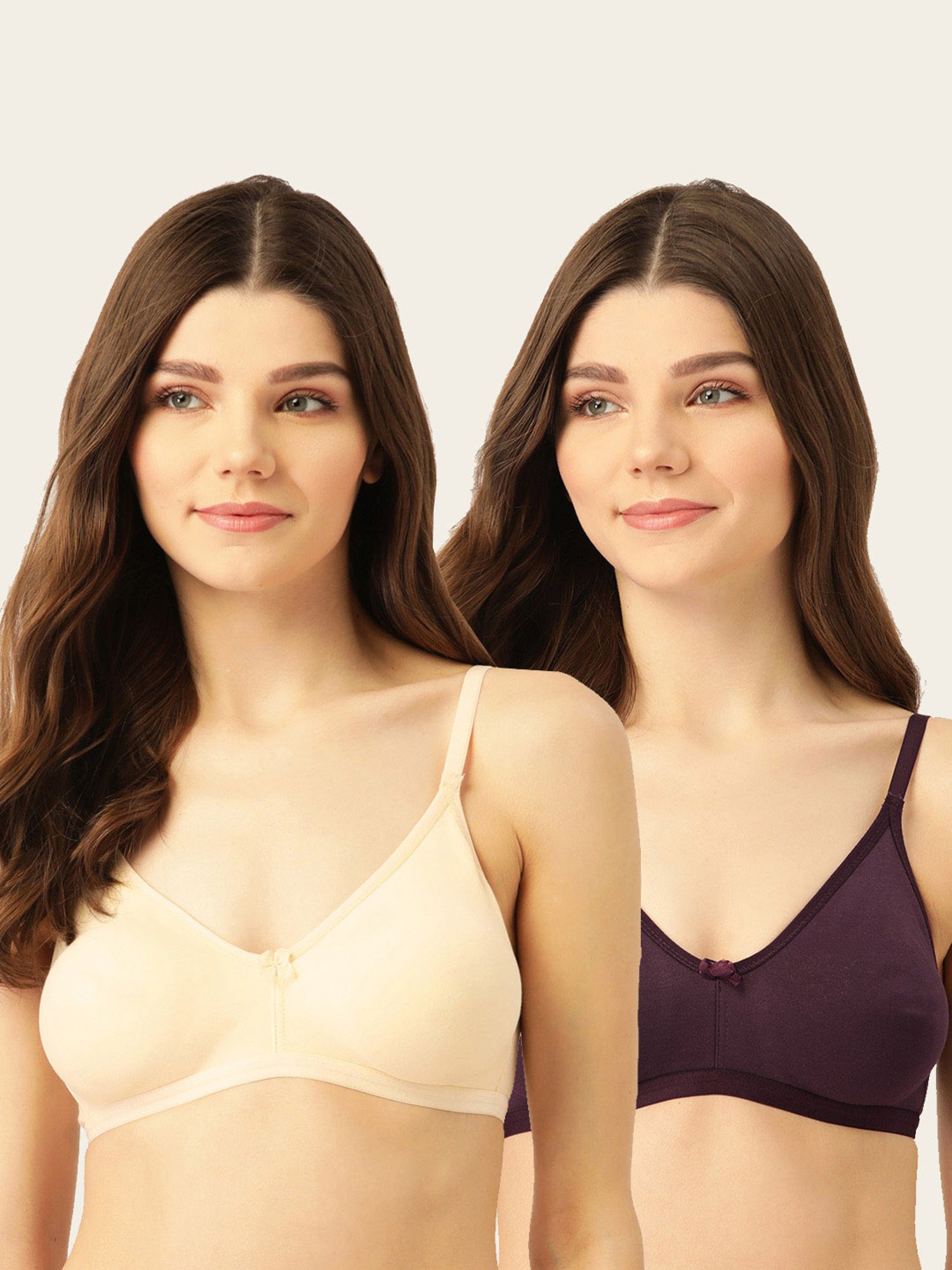 Lady Lyka Multicolor Non Wired Non Padded T-Shirt Bra (Pack Of 2)