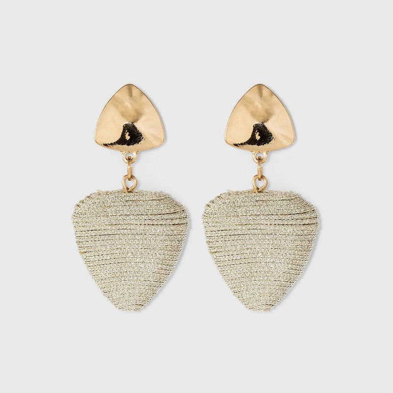 Open Drop Hoop Earrings - Universal Thread™ Gold