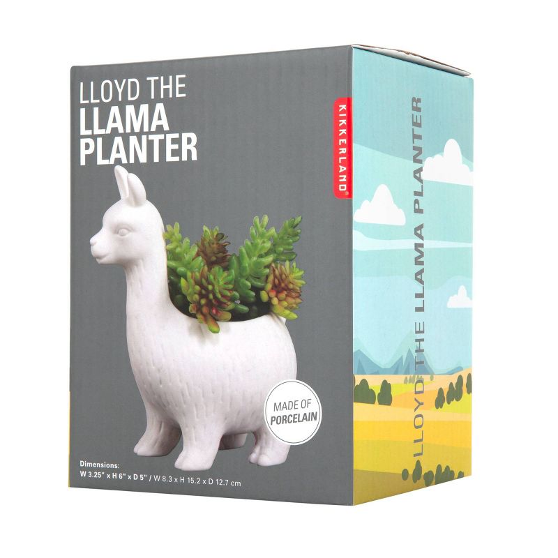Lloyd the Llama Decorative Vase White