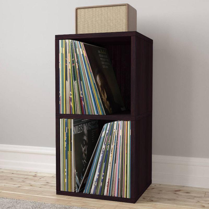 IRIS Tachi Series Modular Wood Stacking Storage Drawer Box Cabinet Cube, Gray