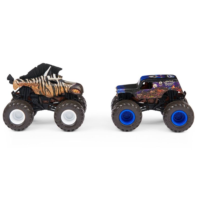 Monster Jam - 1:64 Scale (Dirty to Clean) - Racing Stripes vs Son-Uva Digger - 2pk