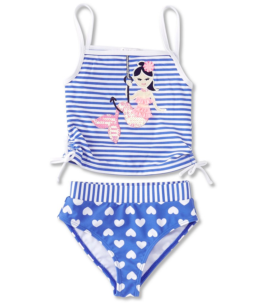 Tea Collection Little Girls 2-6 Printed Ruffled Tankini