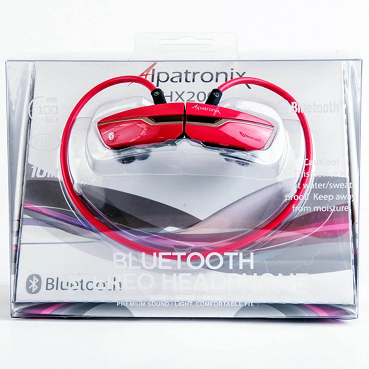 Alpatronix Bluetooth Headset, HX200 Active Universal Bluetooth Wireless Noise-Isolation Stereo Earbuds with Mic, Volume/Playback Controls for Smartphones, Computers, Laptops & Tablets - (Pink)