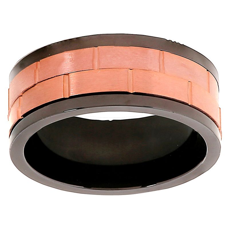 Men's West Coast Jewelry Stainless Steel Brown Leather Braided and Beaded Bracelet