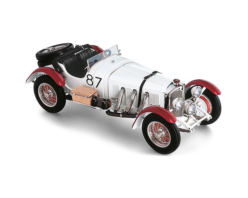 Mercedes Benz SSKL #87 Rudolf Caracciola "White Elephant" Mille Miglia (1931) 1/18 Diecast Model Car by CMC