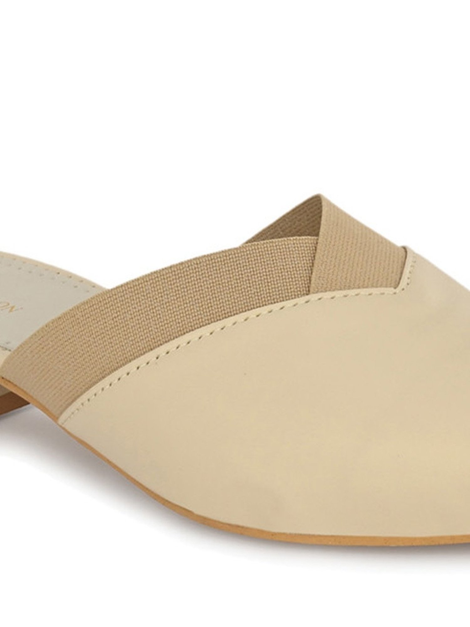 Clog London Women's Beige Mule Shoes