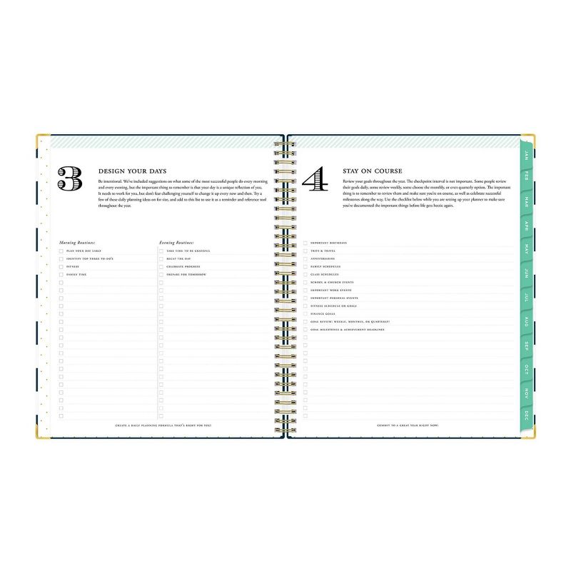 2021 Planner 8.5" x 11" Hard Cover Weekly/Monthly Wirebound Navy Stripe - Day Designer