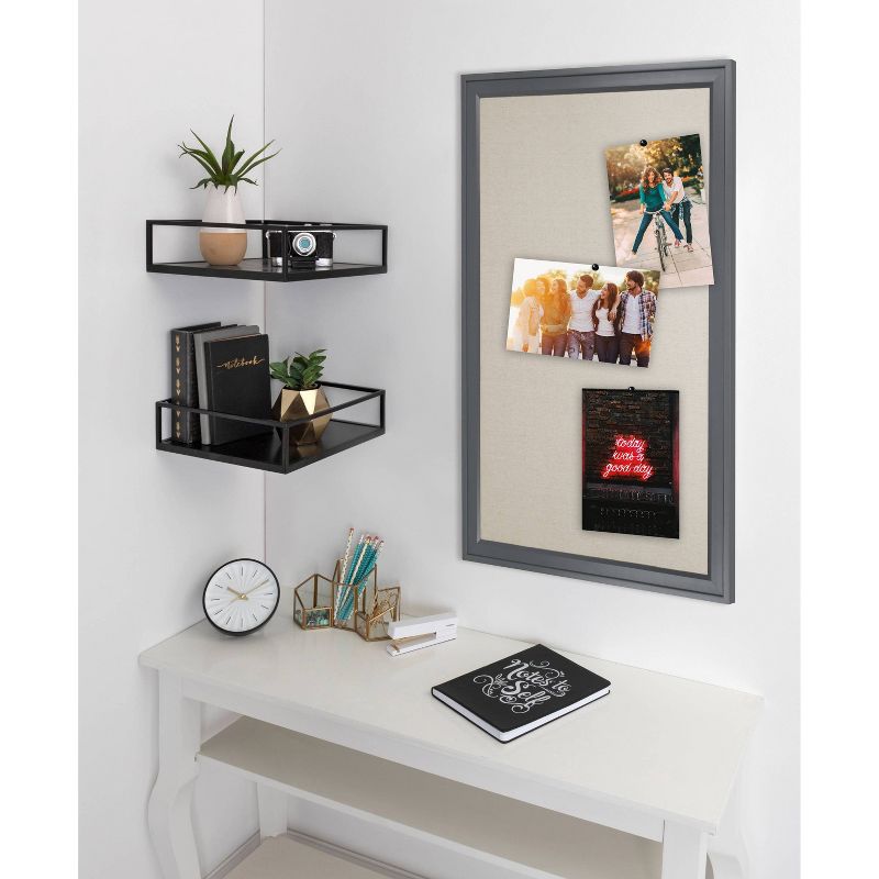 27.5" x 33.5" Bosc Dry Erase Board Gray - DesignOvation