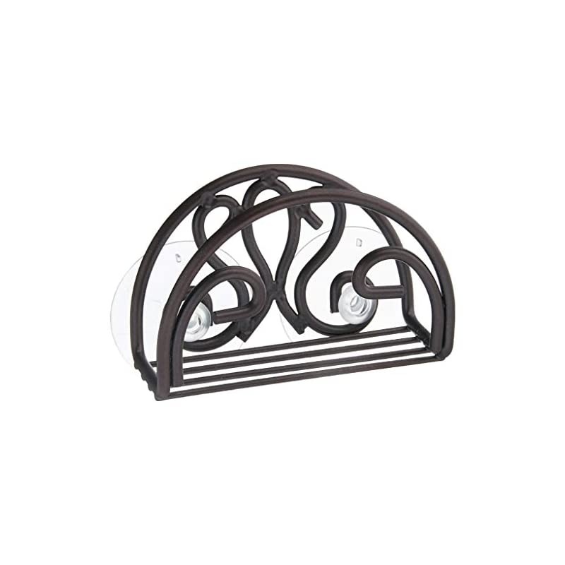 Patrice Sink Sponge Soap & Sponge Kitchen Sink & Shower, Kitchen & Bathroom Organizer, Sponger Holder with Suction Cups, Bronze