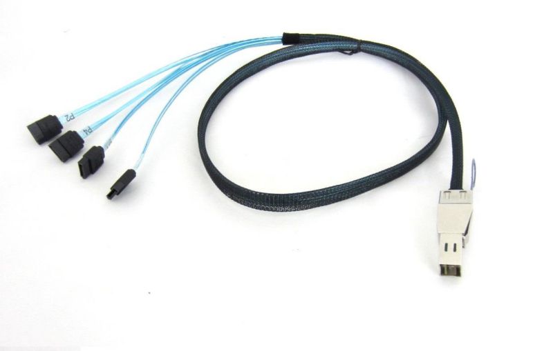 HD Mini SAS 36 Pin SFF-8644 (Host) to 4 X SATA (Target)