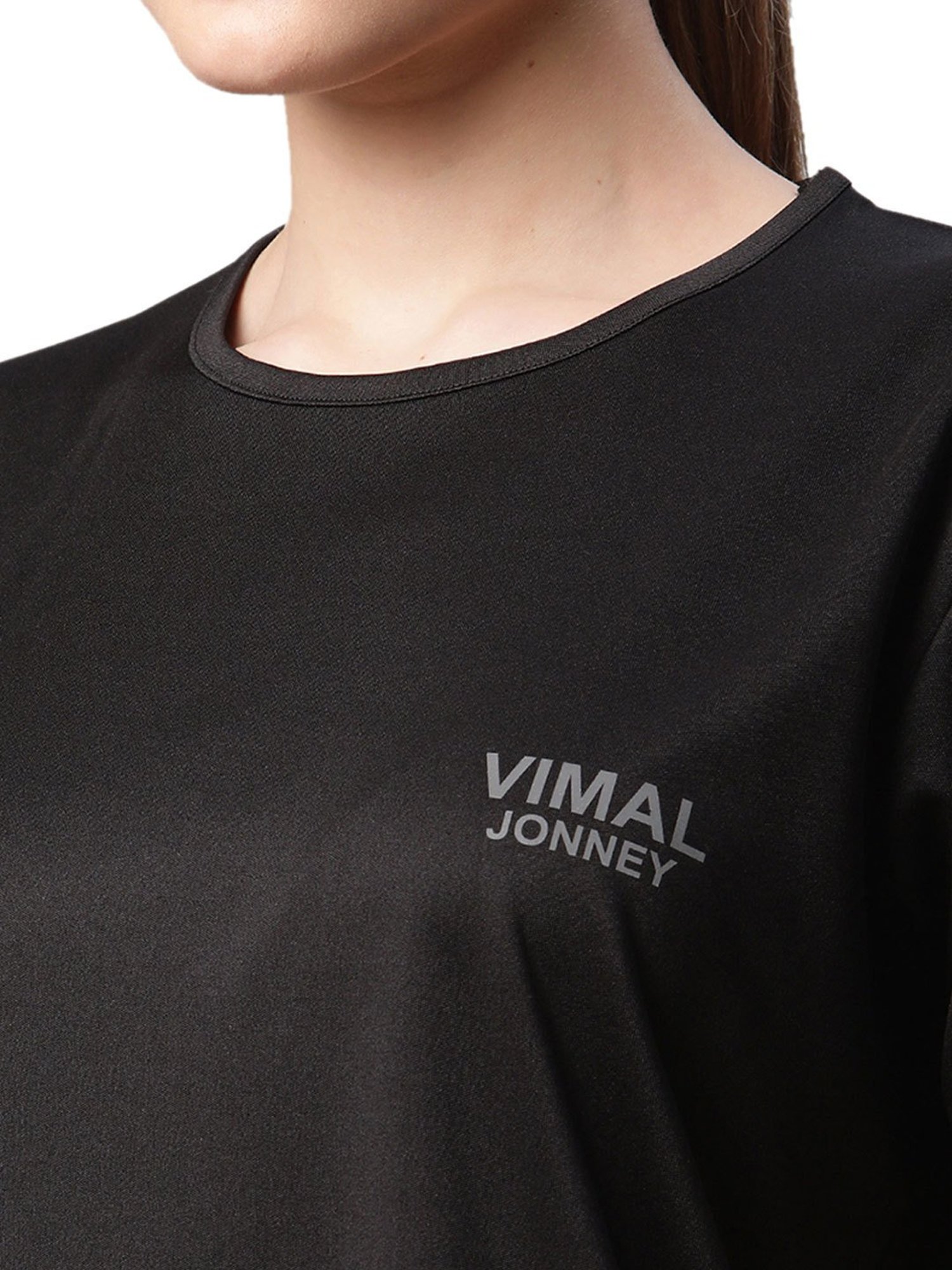 Vimal Jonney Black Regular Fit T-Shirt With Trackpants
