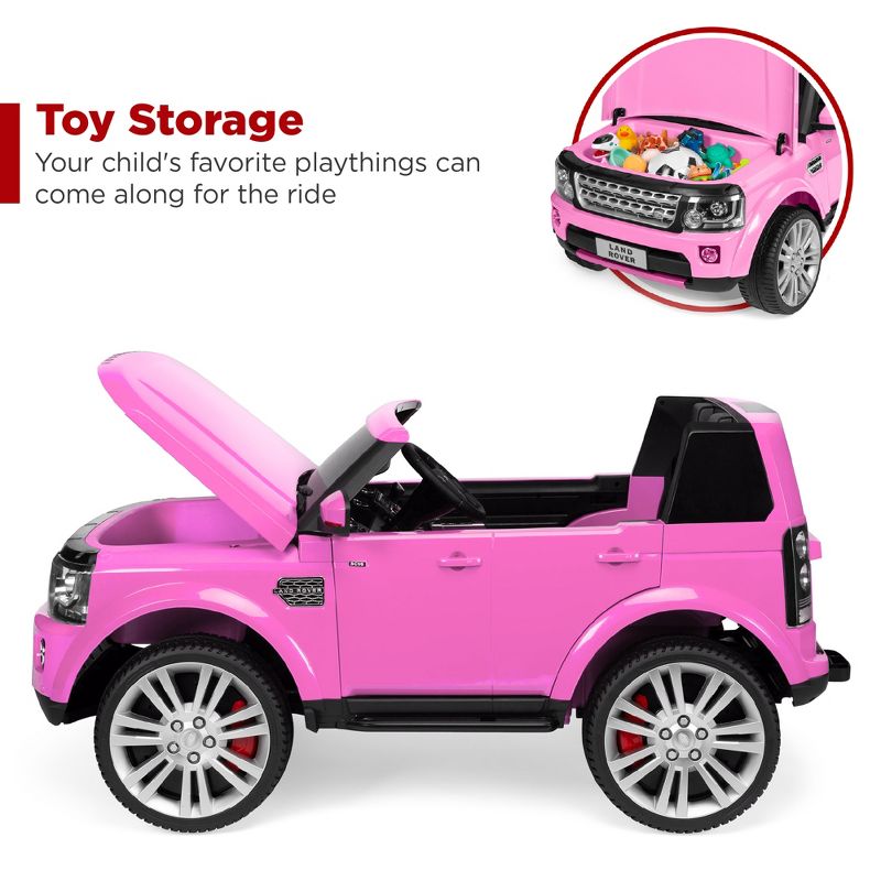 Best Choice Products 12V 3.7 MPH 2-Seater Licensed Land Rover Ride On Car Toy w/ Parent Remote Control - Pink