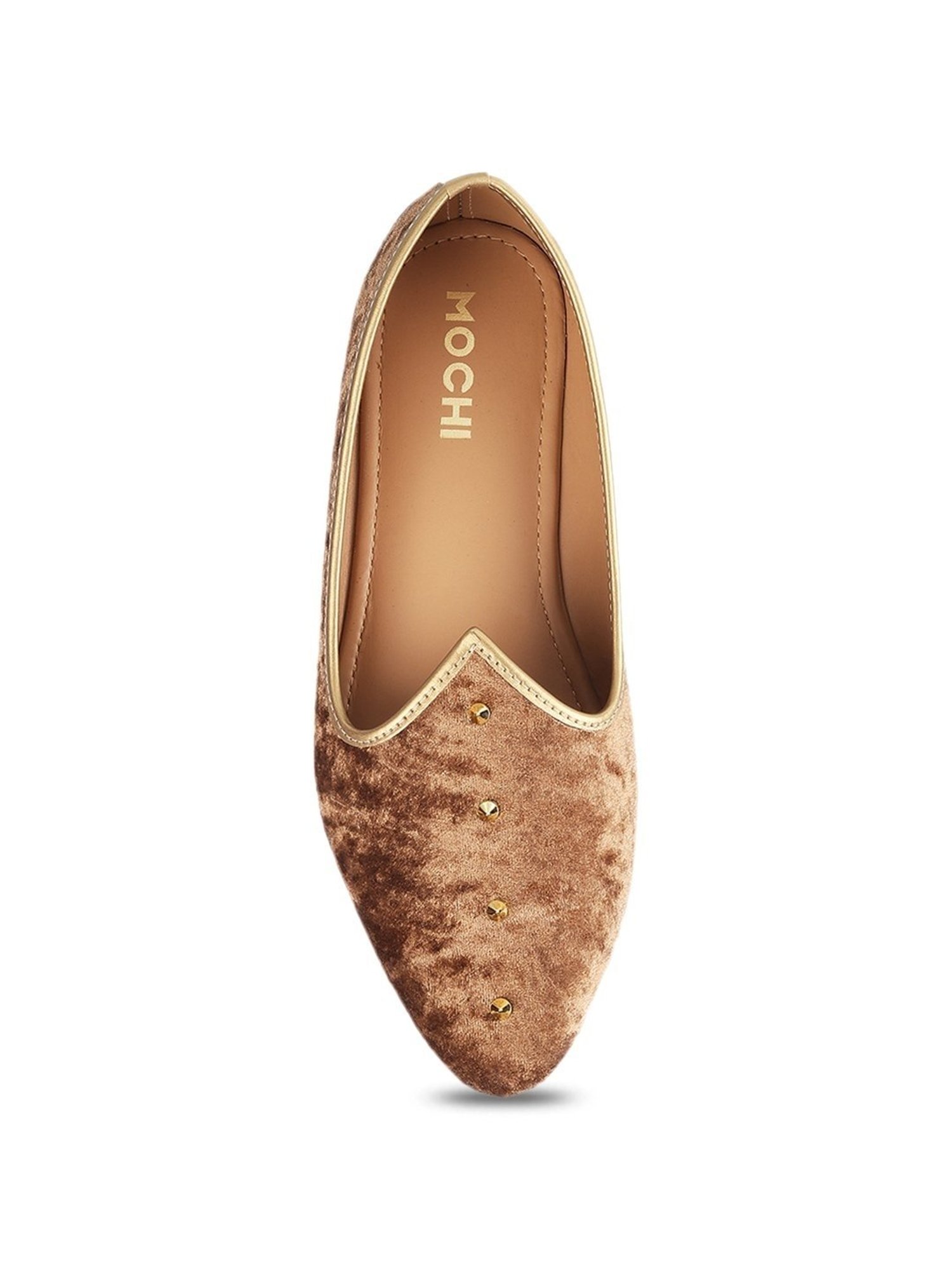 Mochi Men's Brown Ethnic Juttis