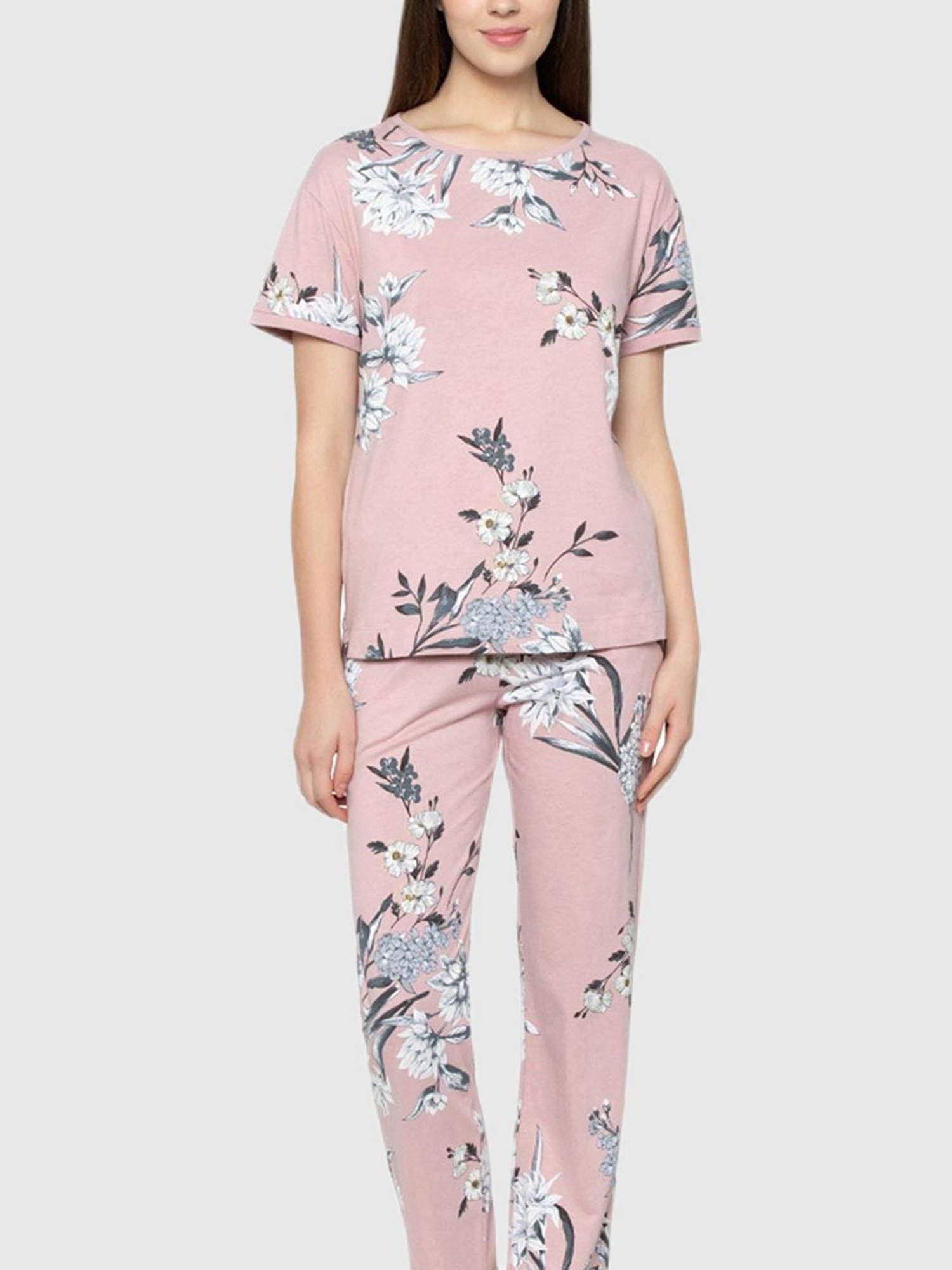 Triumph Pink Floral Print Pajama Set