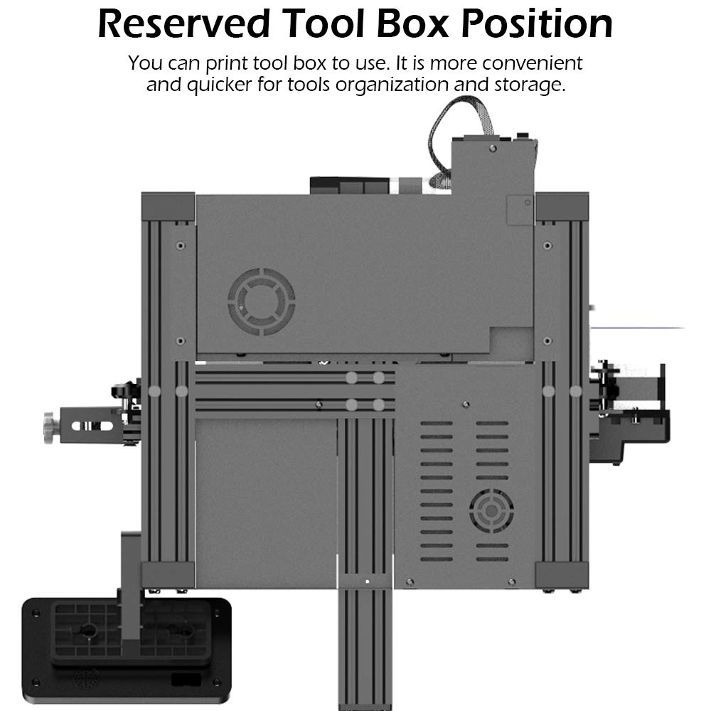 Aquila 3D Printer, DIY FDM All Metal 3D Printers Kit with Removable Carborundum Glass Platform, Resume Printing Function