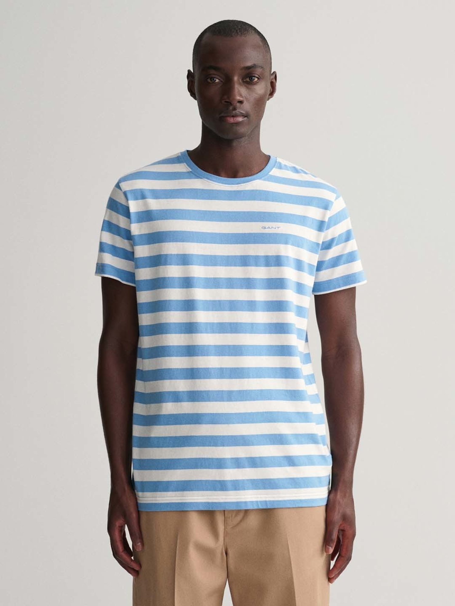 GANT Blue Regular Fit Cotton Crew T-shirt