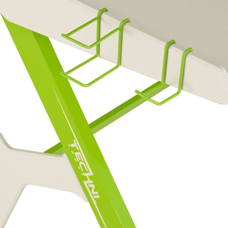 Ergonomic Computer Gaming Desk Green - Techni Sport