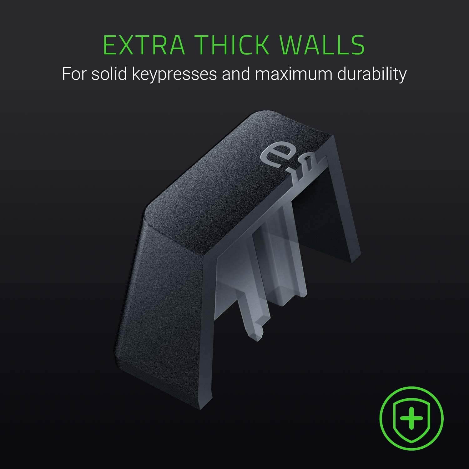 Razer Doubleshot PBT Keycap Upgrade Set for Mechanical & Optical Keyboards: Compatible with Standard 104/105 US and UK layouts - Classic Black