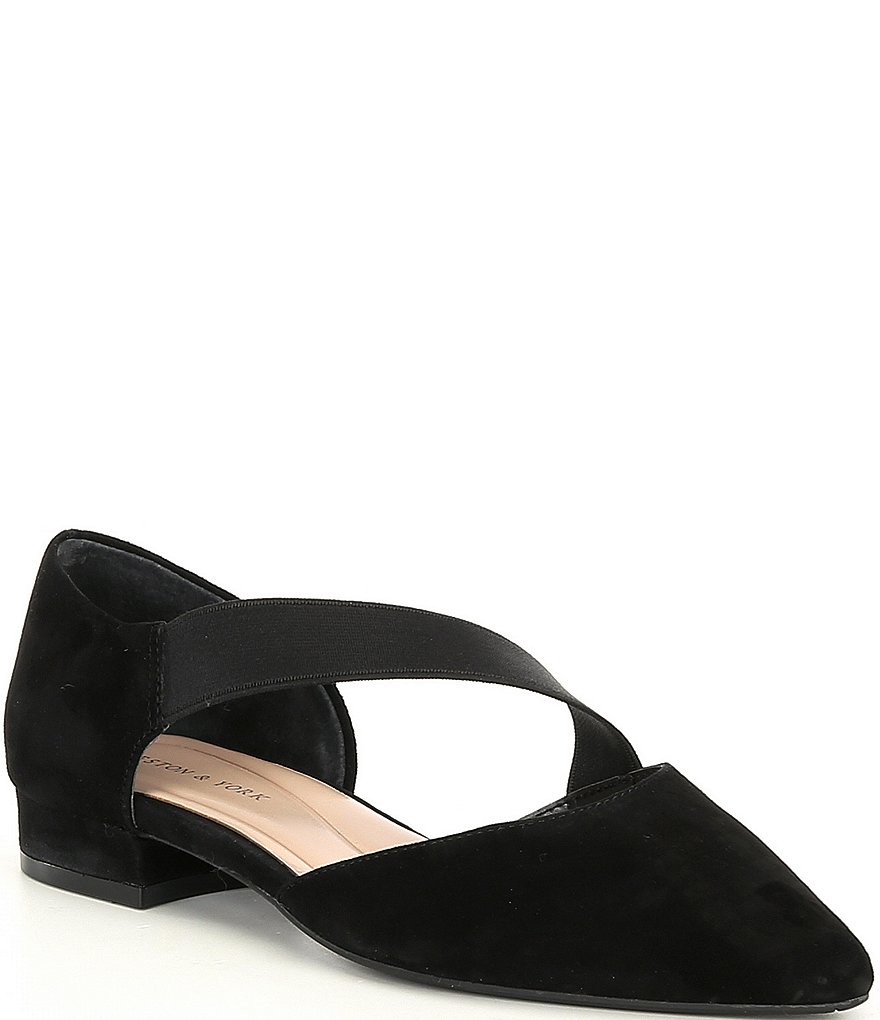 Preston & York Sabrina Suede Asymmetrical Cut Out Flats