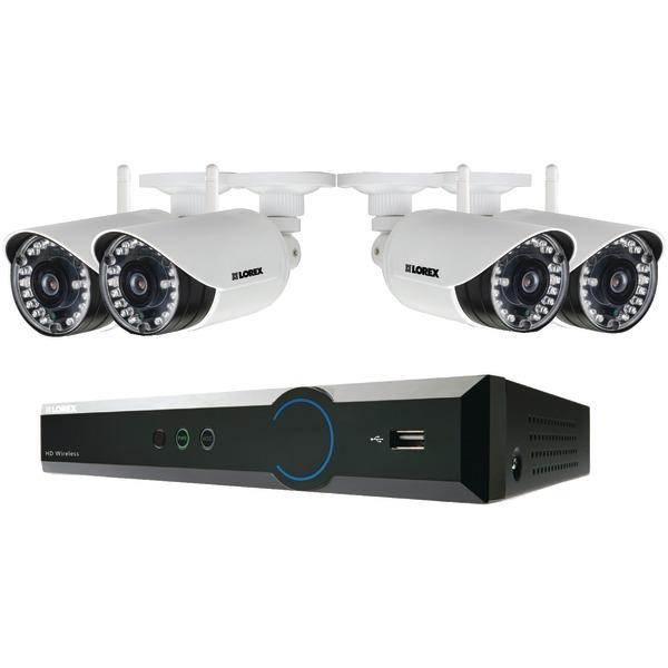 Lorex LX4471W 4-Channel 720p HD Wireless Security System with 1TB HDD, 4 720p Weatherproof Cameras and 120' Night Vision