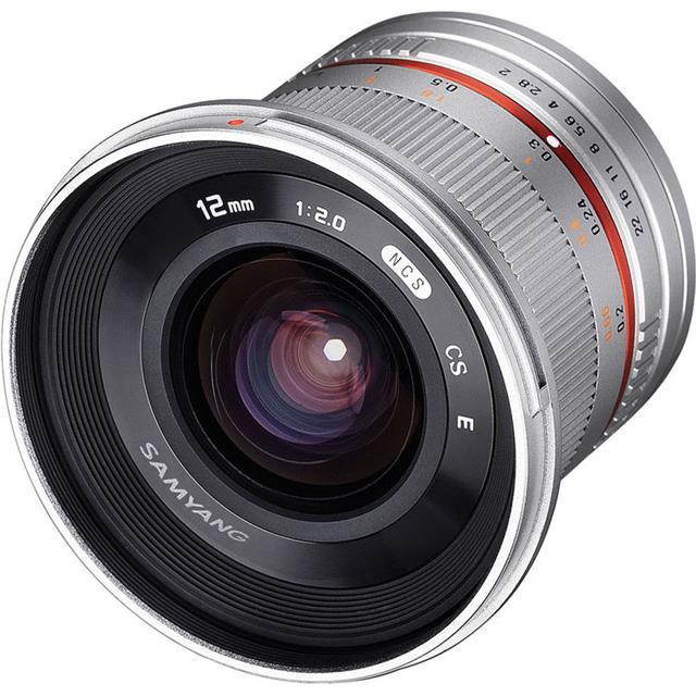 Samyang SY12M-MFT-SIL 12mm F2.0 Ultra Wide Angle Lens for Micro 4/3rds, Silver