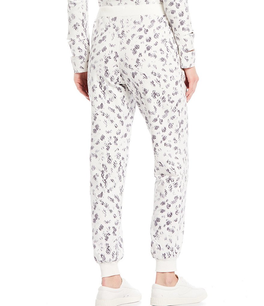 Vince Camuto Leopard Print Drawstring Jogger Pants