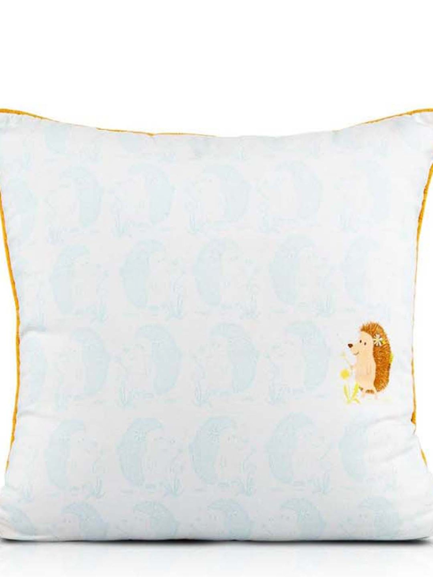 Home4U Kiwi Blue & White Cotton Cushion Cover - Set of 1