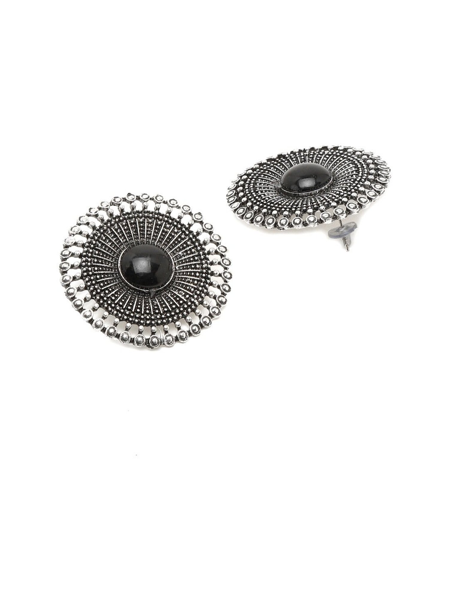 YouBella Contemporary Silver Silver Stud Earrings for Women