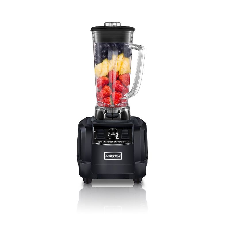 GoWise USA GW22503 Streamline Performance Professional Blender with Recipe Book, Black