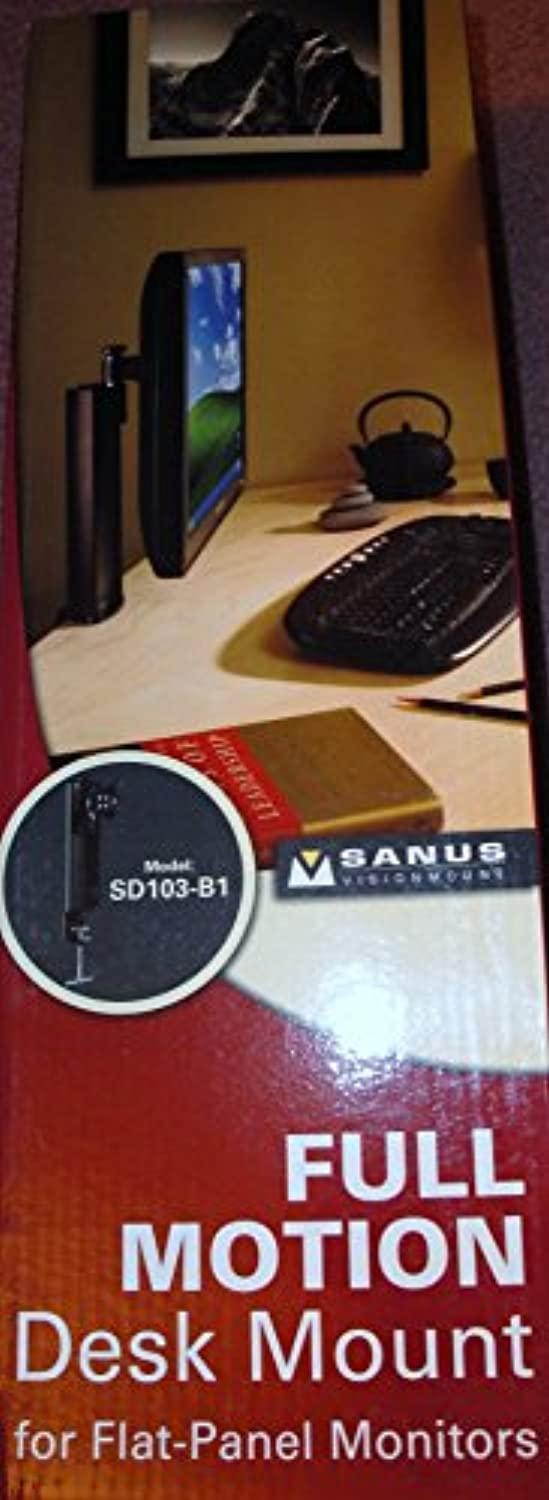 sanus systems black 2-axis desktop mount for up to 24" flat panel tvs