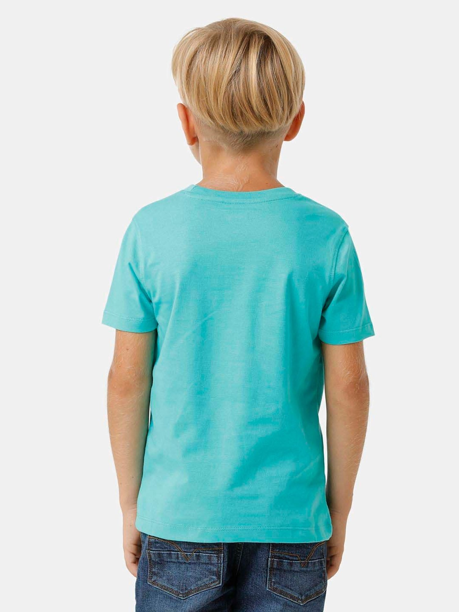 Kate & Oscar Kids Blue Cotton Printed T-Shirt
