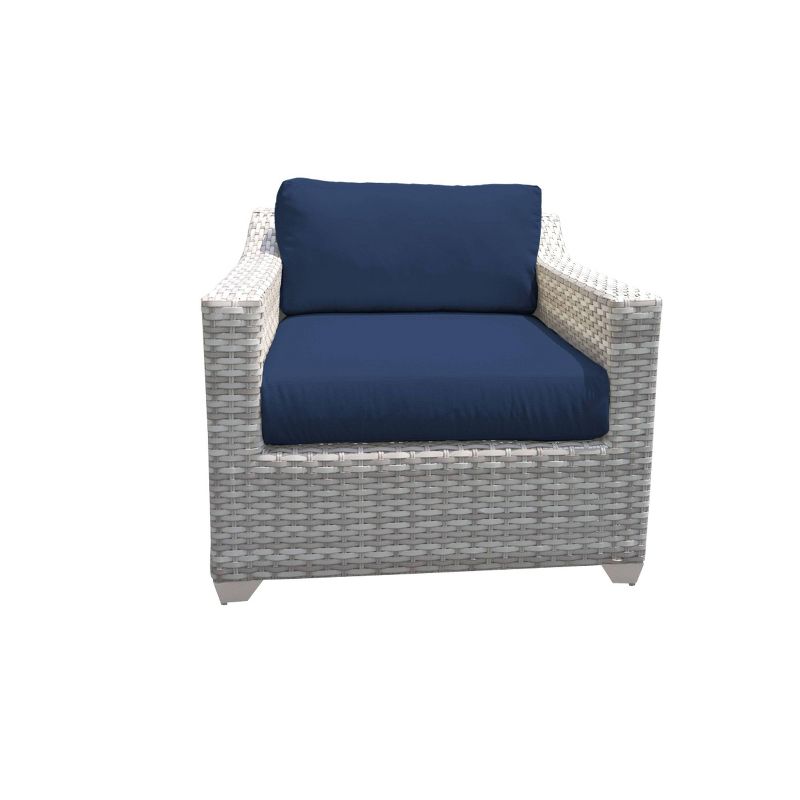 Fairmont 6pc Patio Seating Set with Cushions - Navy - TK Classics