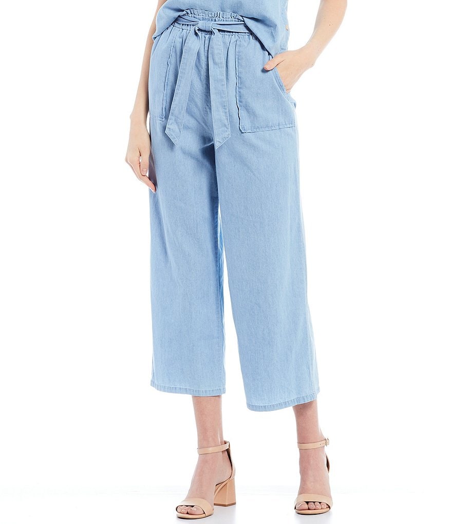 Copper Key Chambray Paperbag Waist Pants