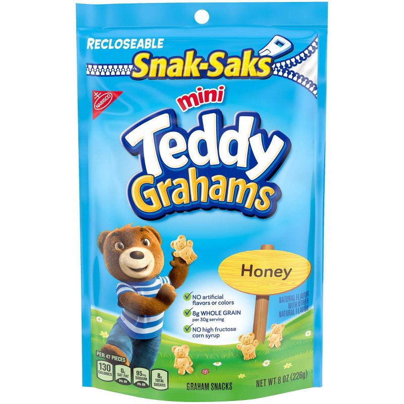 Teddy Grahams Honey Graham Snacks Snack-Sak - 8oz