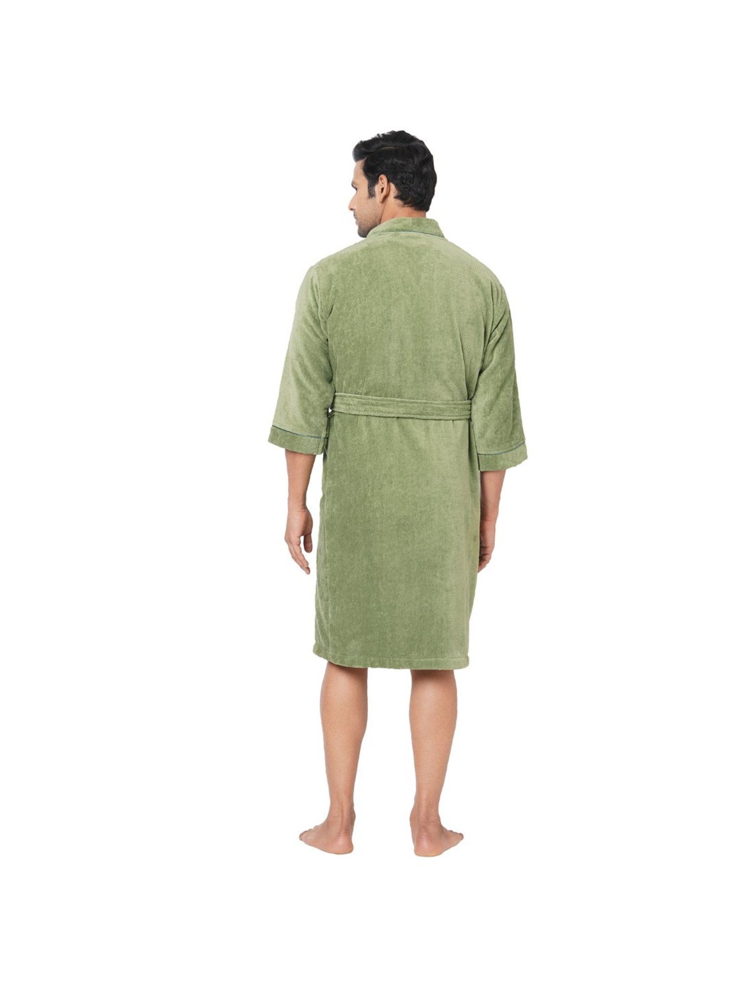 Spaces Exotica Green 380 GSM Cotton Medium Bathrobe