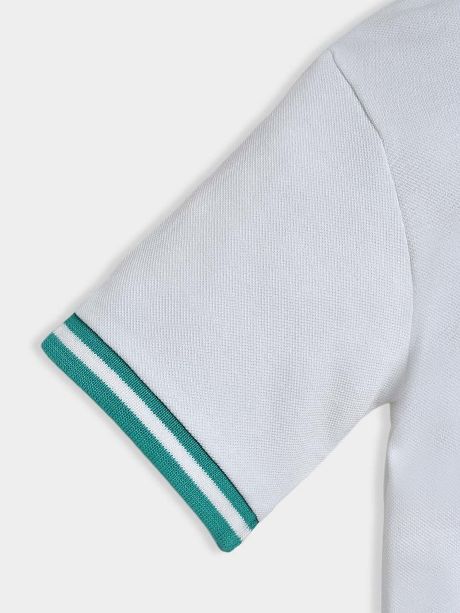 MiArcus Kids White Cotton Printed Polo T-Shirt