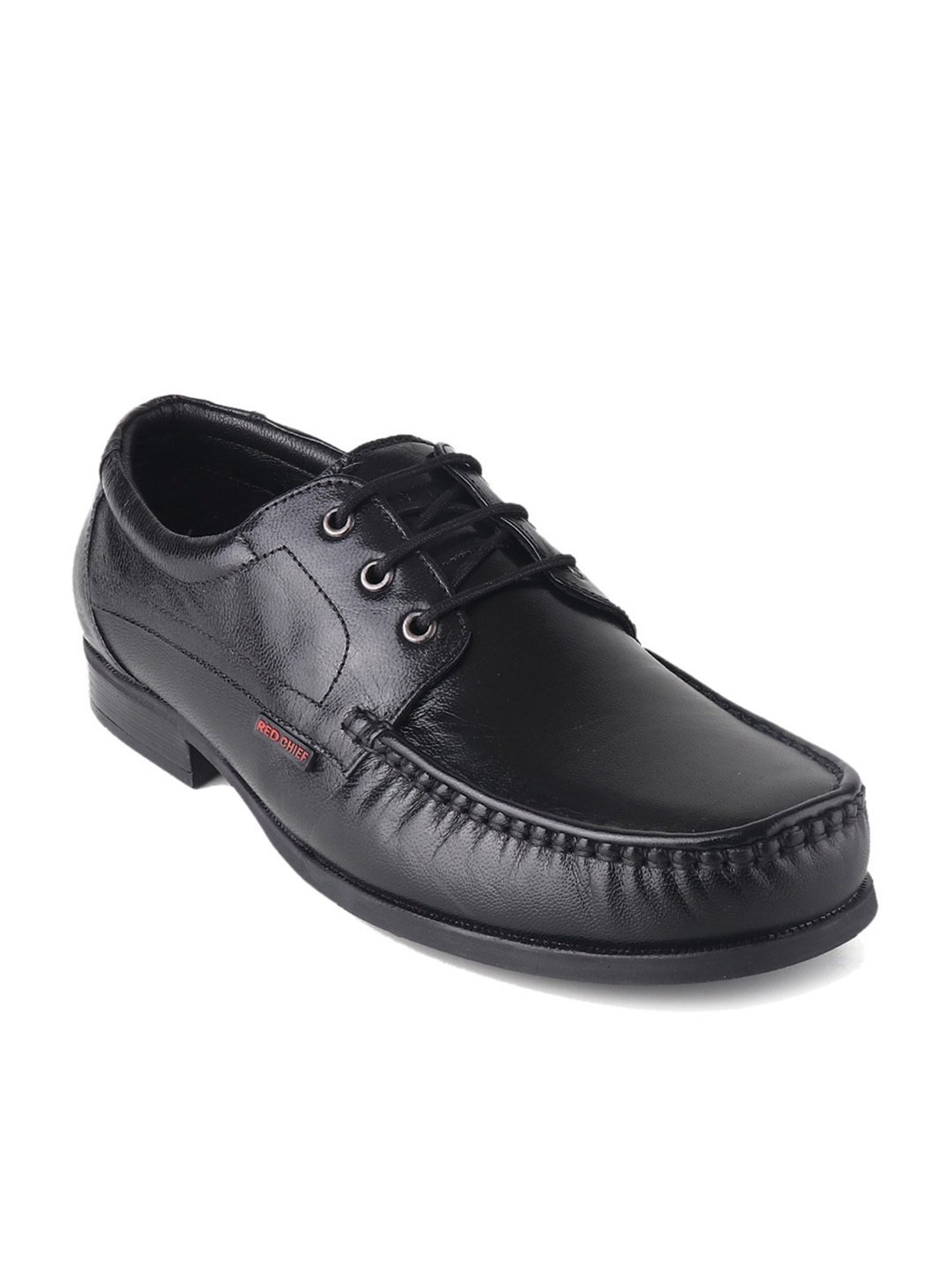 Red Chief Men's Black Derby Shoes