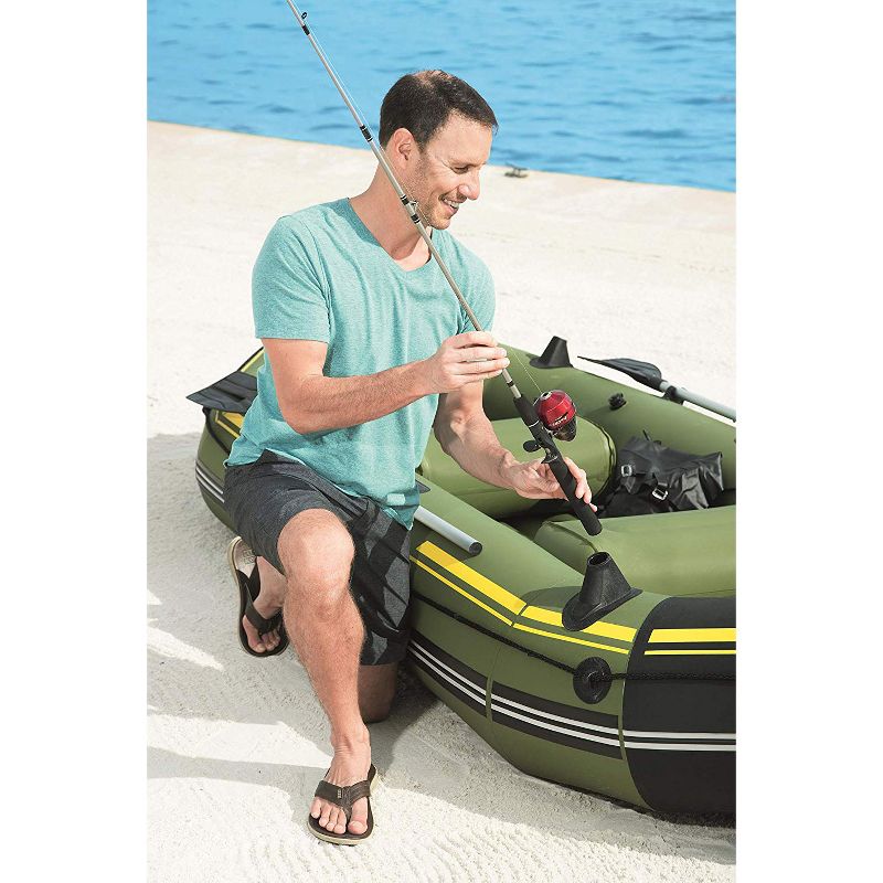 Intex Explorer 200 Inflatable 2 Person River Boat Raft Set with 2 Oars & Pump