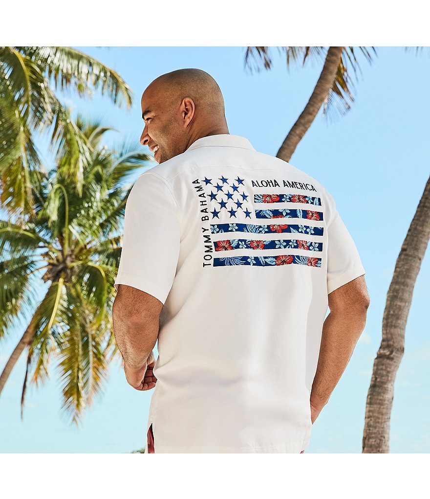 Tommy Bahama Big & Tall Aloha America Silk Short-Sleeve Woven Shirt