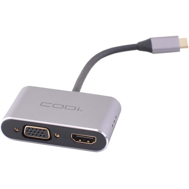 CODi 4-in-1 USB-C Display Adapter (A01063) - Connect Your Displays Via HDMI, VGA or USB