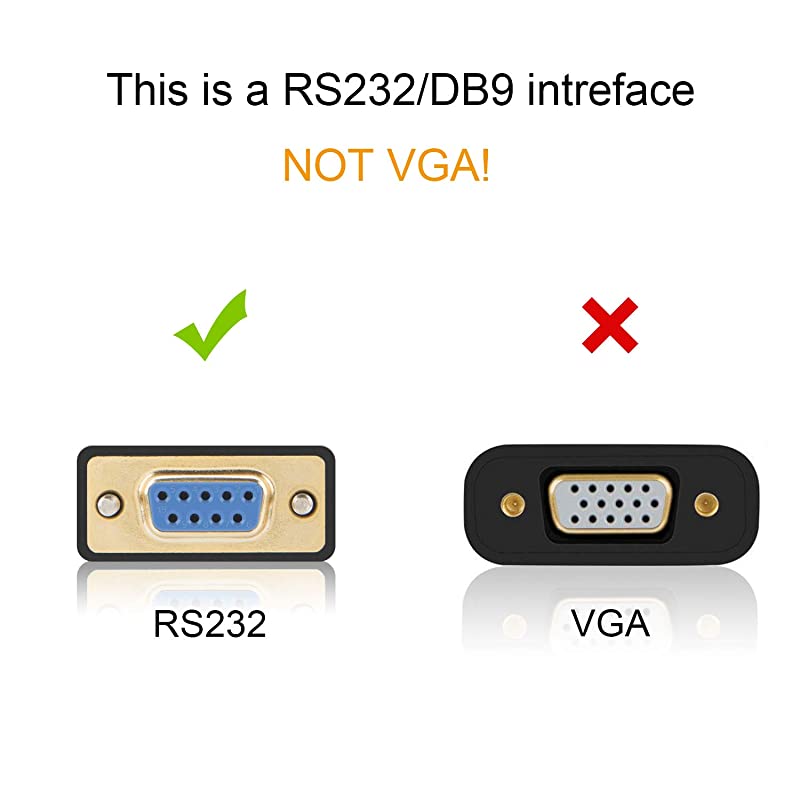 USB to RS232 Adapter with FTDI Chipset  66ft USB Male to RS232 Female DB9 Serial Converter Cable for Windows 10 81 8 7 Vista XP 2000 Linux and Mac OS X 106 and AboveBlack