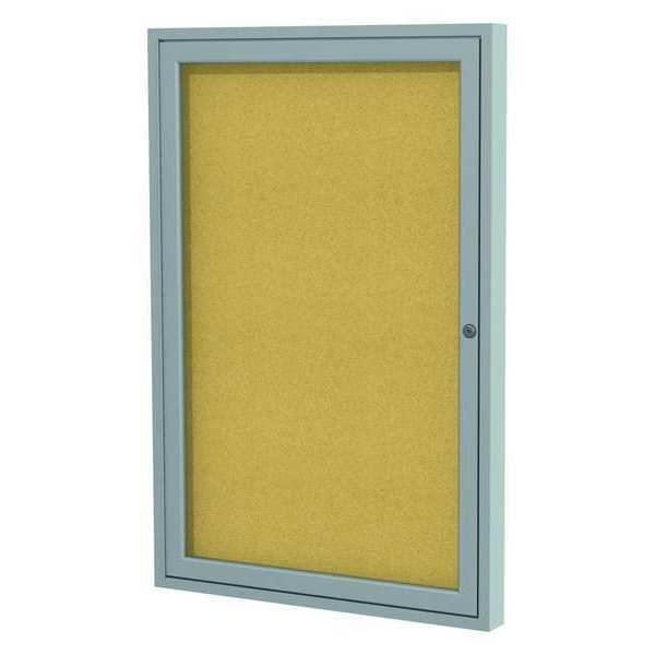 GHENT PA13636K Enclosed Cork Bulletin Board 36x36", 1 Door
