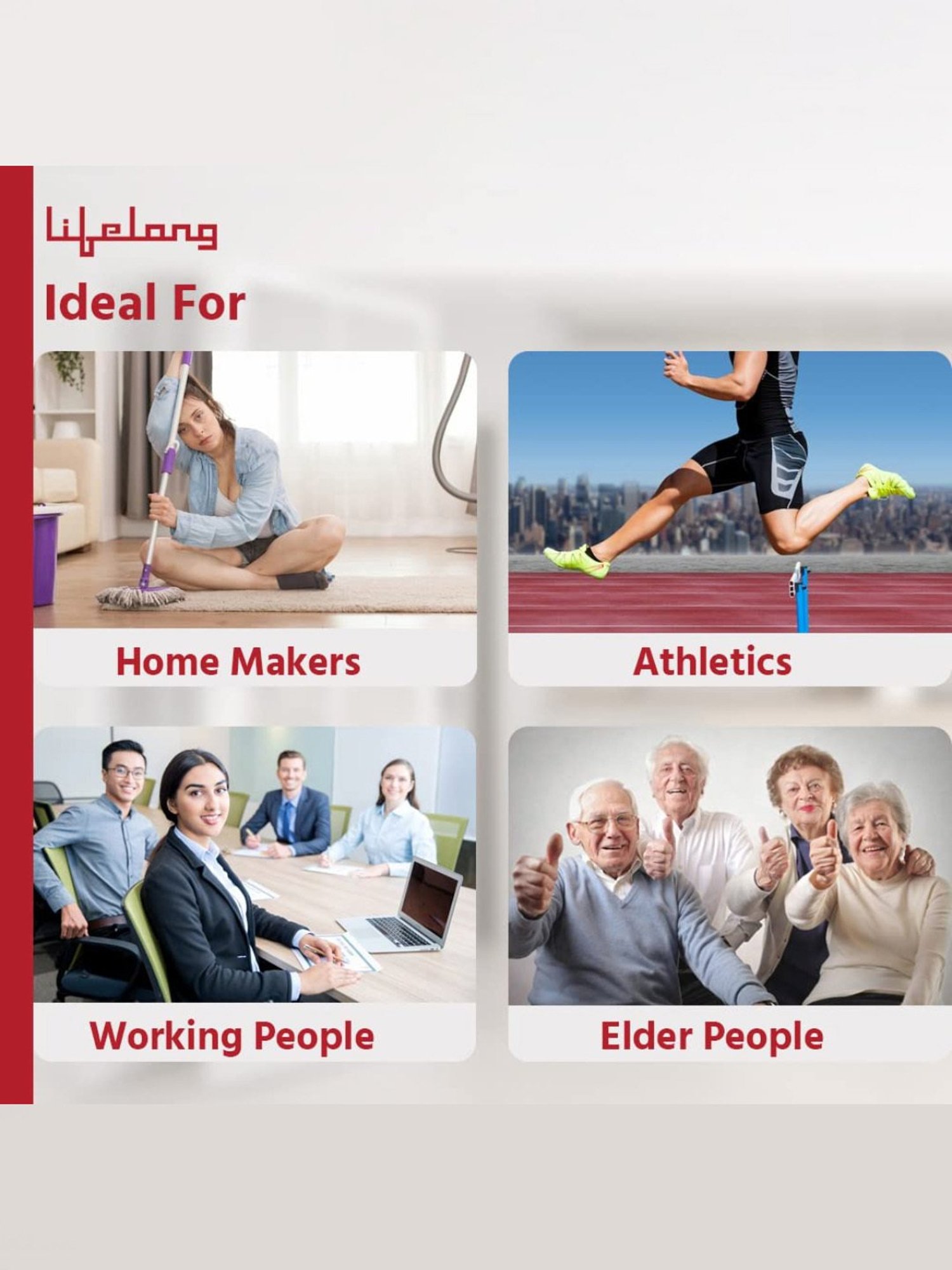 Lifelong LLM531 Rechargeable Air Pressure Massager for Calves with Heat and Vibration (Beige)