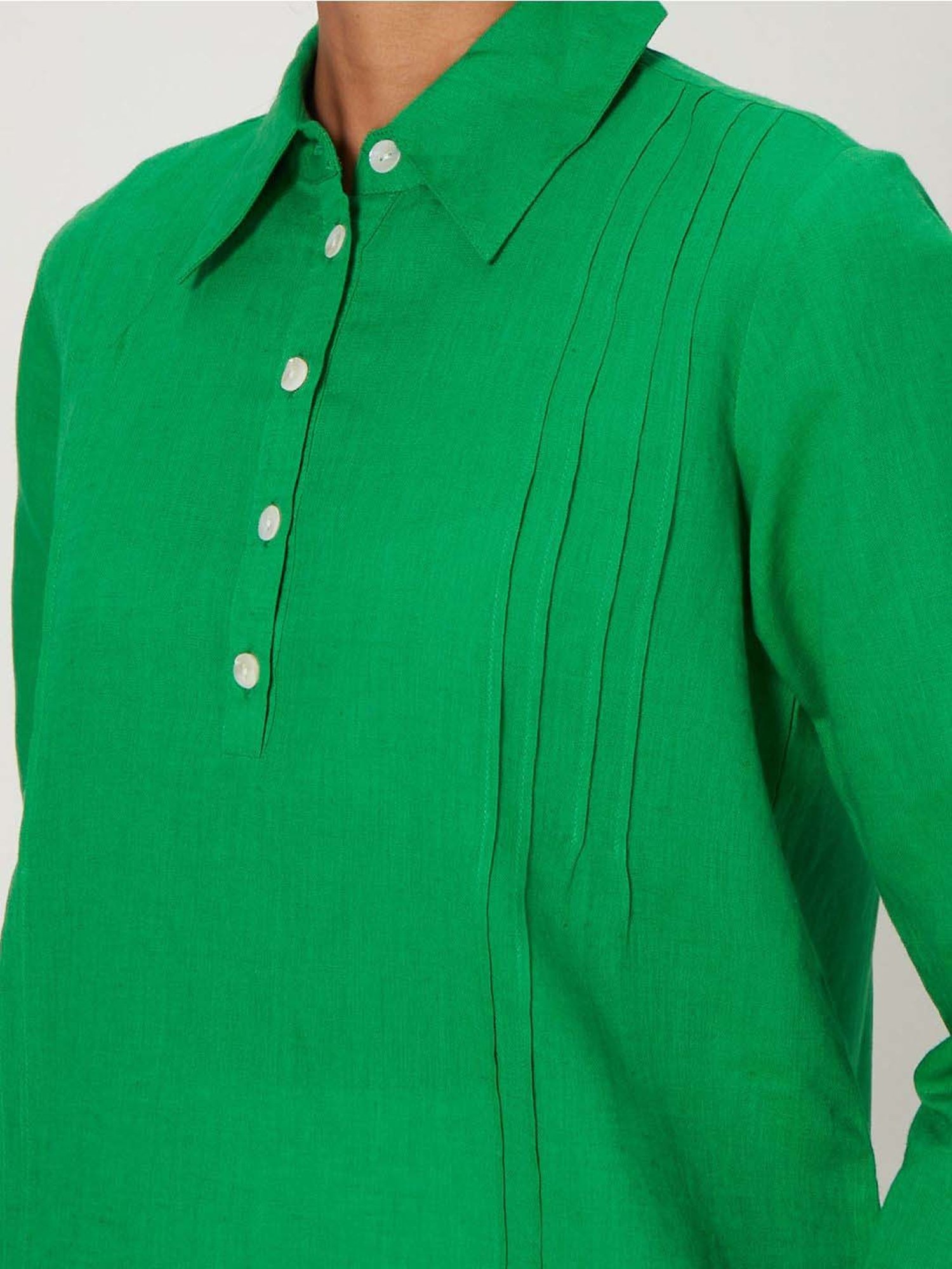 Ancestry Forest Green Regular Fit Top