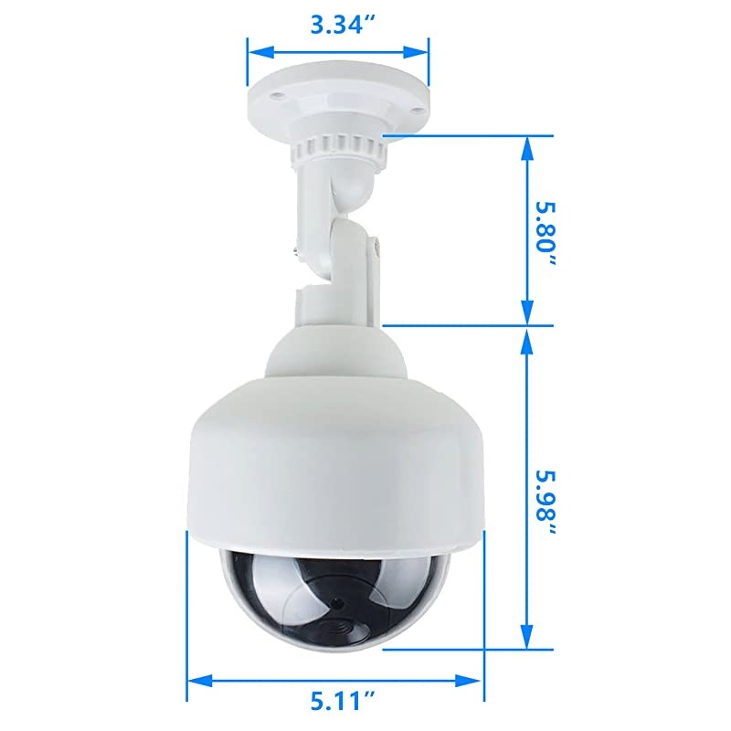 Fake Security Camera Dummy Camera Dome Shaped Decoy Realistic Look Surveillance System + Bonus Warning Sticker IndoorOutdoor Use Perfect for Businesses Shops by