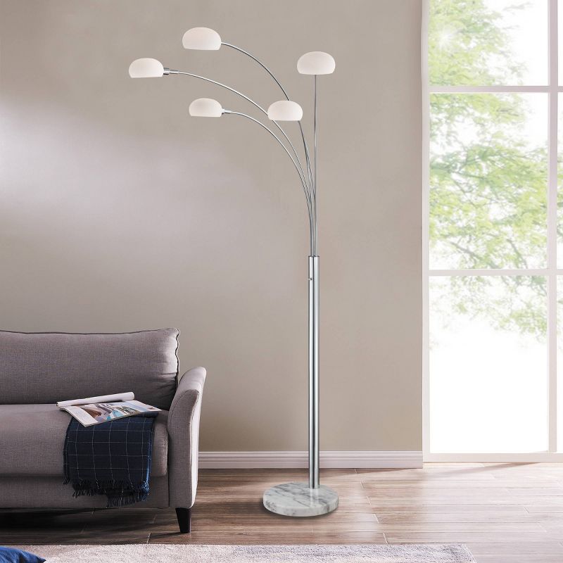 3-way Ilario II 5-LT Floor Lamp (Includes Light Bulb) Chrome - Lite Source