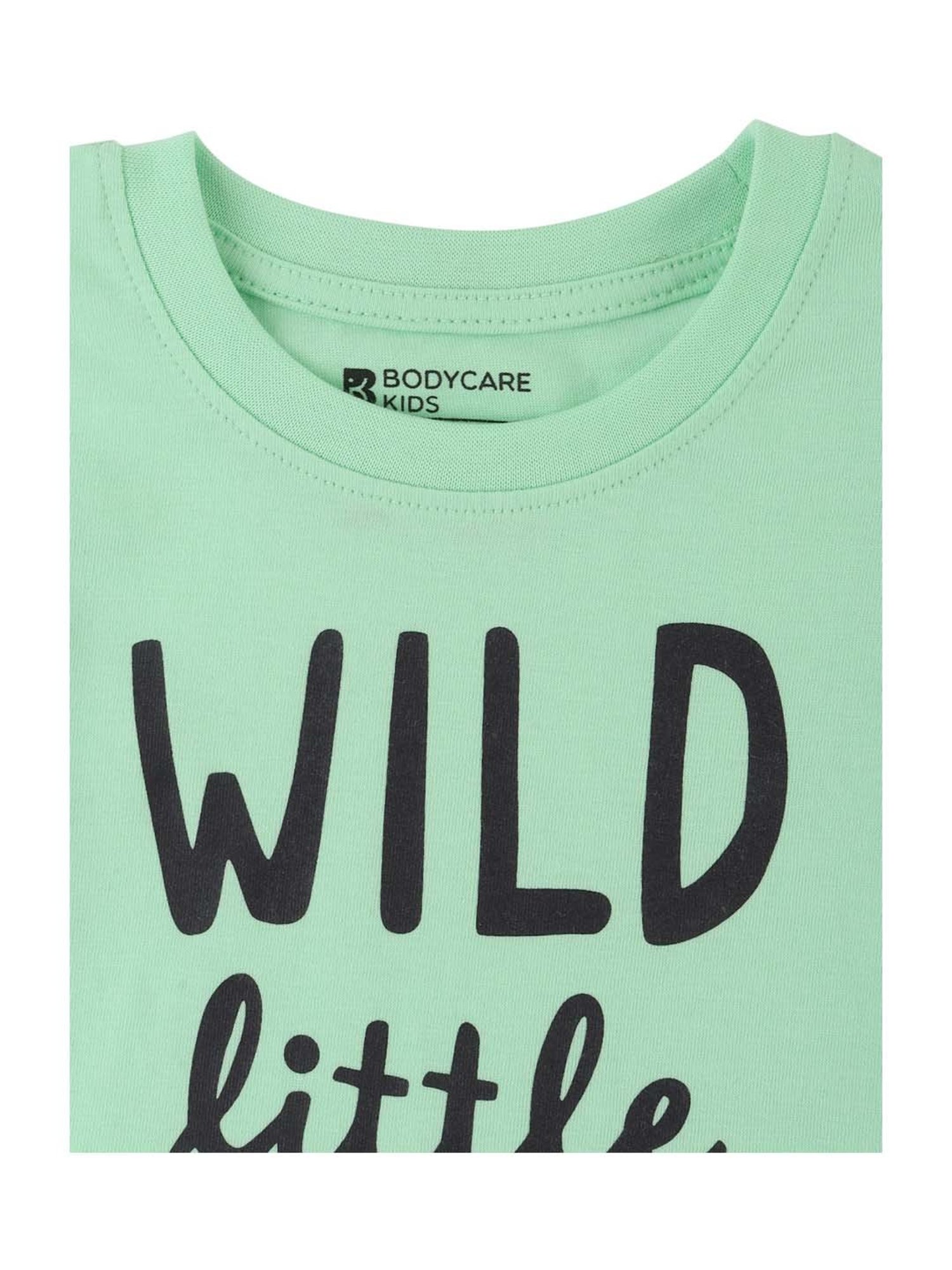 Bodycare Kids Green & Navy Cotton Printed T-Shirts Set