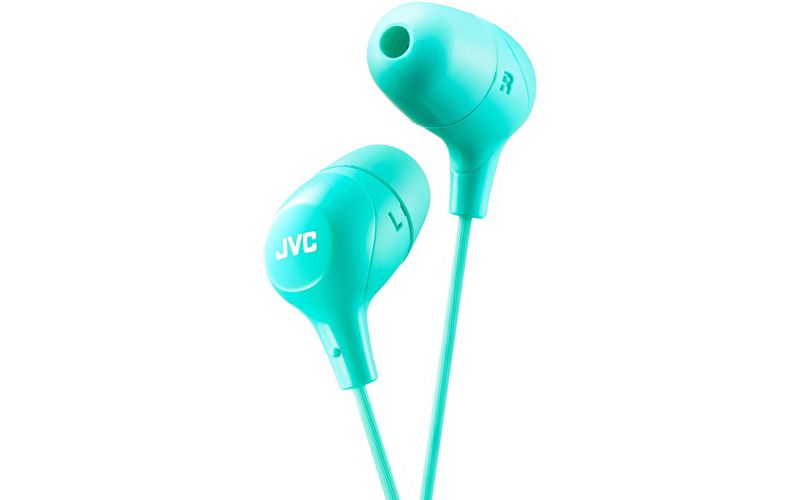 JVC Marshmallow HA-FX38G Earphone - Stereo - Green - Wired - Gold Plated Connector - Earbud - Binaural - In-ear - 3.28 ft Cable